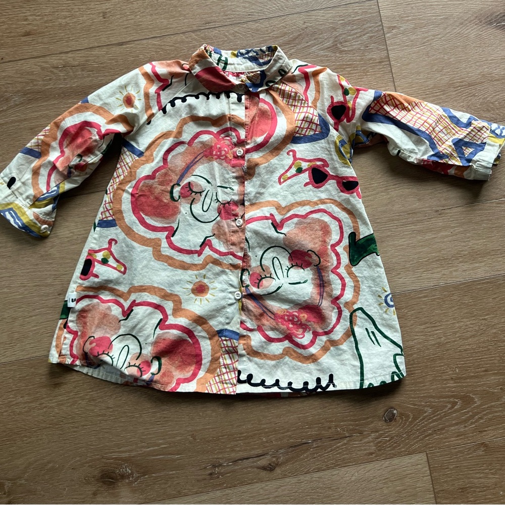 Colorful Kids Cartoon Print Shirt